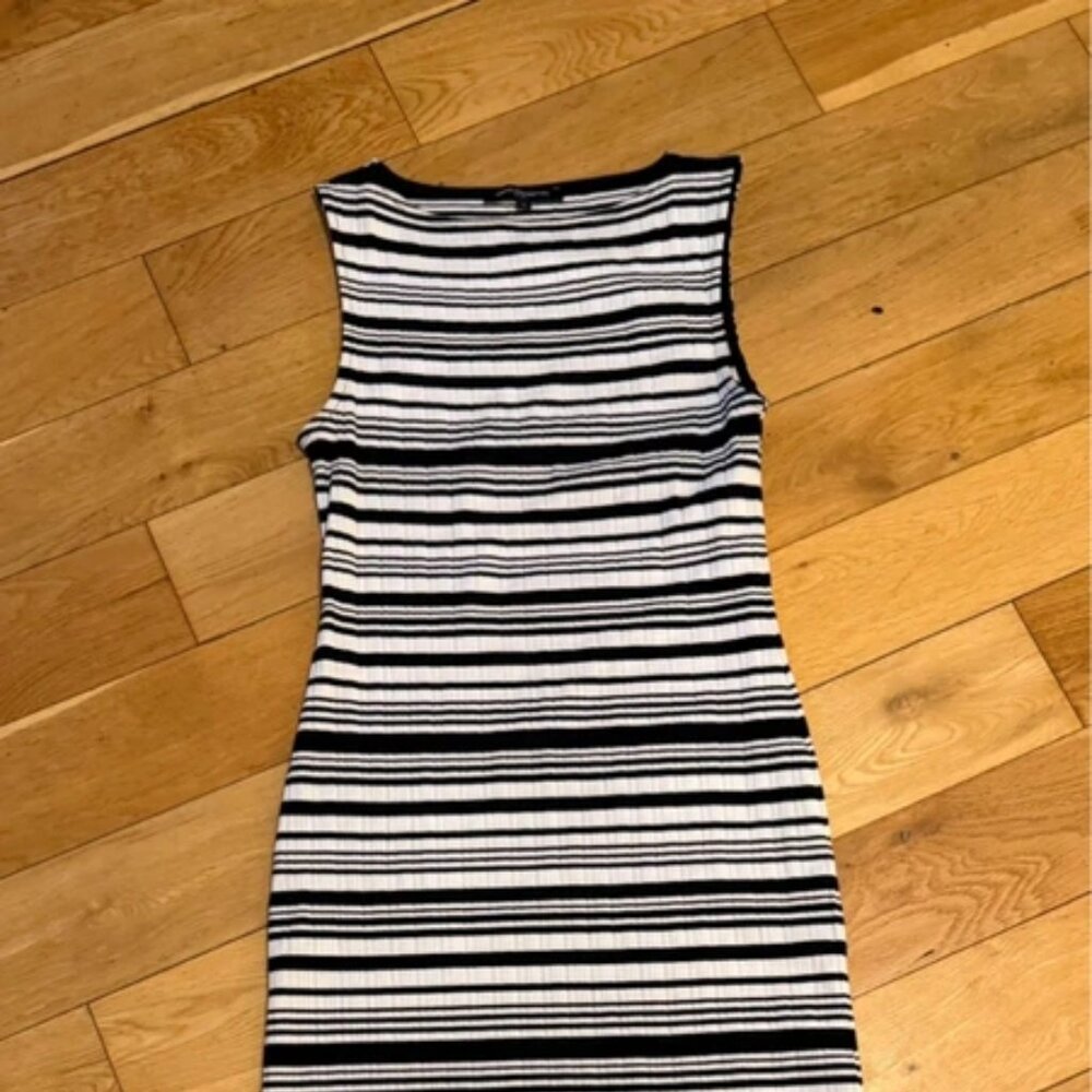 connection ribbed long dress